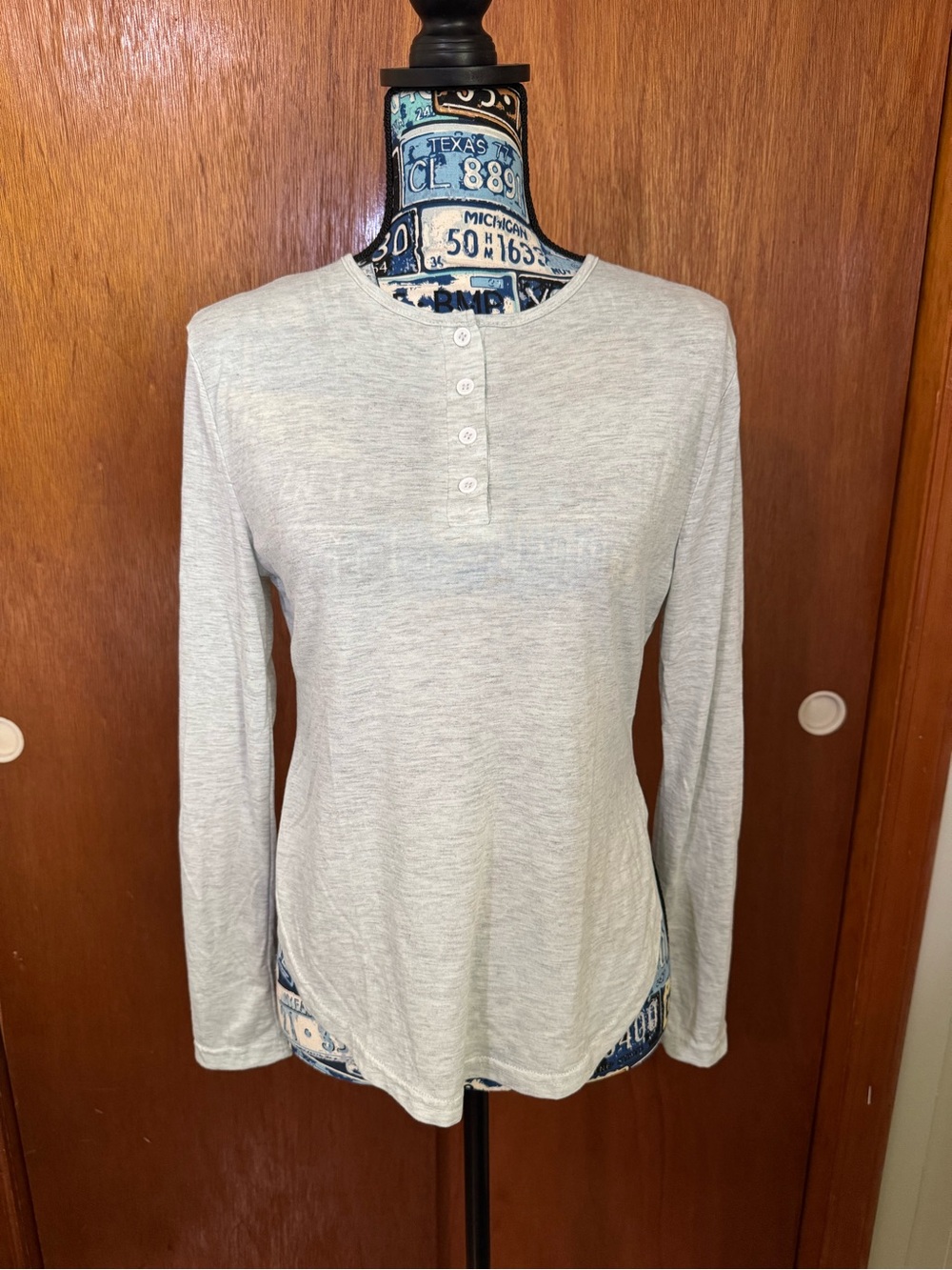 Light Gray Button Down Shirt from SHEIN